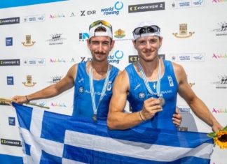 Ασημένιο μετάλλιο για τους Χιώτη-Αλεξίου στη δίκωπο στο Παγκόσμιο Εφήβων-Νεανίδων