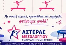 Ξεκινούν οι εγγραφές στο τμήμα Ενόργανης Γυμναστικής του Αστέρα Μεσολογγίου για το 2026-27